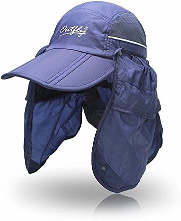 Fishing Hats &amp; Caps with Removable Ear,Neck and Face Flap Cover Royalblue
