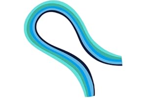 CUTECATWING 100pcs 5mm Blue Gradient Paper Quilling Strips 54cm Length Paper for Decorating Cards Gift Bags Picture Frames and Scrapbooking(0.19 in)