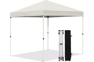 Northroad 8X8 FT Pop Up Canopy, Outdoor Instant Canopy Tent w/Carrying Bag, Portable Gazebo Shelter for Wedding Party,Commercial Event,Patio,Garden,Beach -White