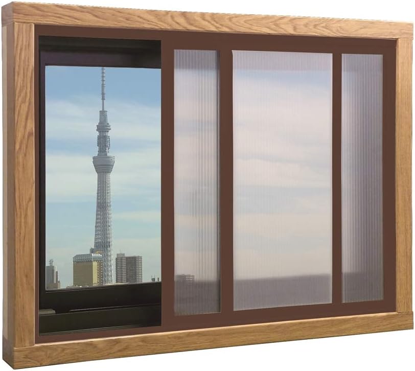 Amazon アクリサンデー エコな簡易内窓セット ブラウン Mw1800 H900以内 Pu S M Br 建築 住宅資材