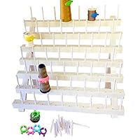 PeavyTailor Thread Stand/Rack and Organizer for Sewing Quilting Embroidery -White With 4 Pcs Thread Bobbin Cilp