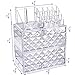Ikee Design Diamond Pattern Jewelry Cosmetic Storage Display Boxes, 3 Pieces Set, Cosmetic Jewelry Organizer Makeup Holder, Cosmetic Holder, 9 3/8