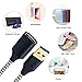 USB Extension Cable, Besgoods 2-Pack 6ft Braided USB 3.0 Extension Cable A Male to A Female USB Cable Extender for Keyboard, Hard Drive, Mouse, Xbox, Printer - Black White