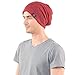 Z&s Mens Slouchy Beanie Long Cap Winter Knit Skullcap Red B0724