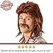 ALLAURA 80’s Brown Mullet Wig for Men Funny Redneck 80s Costume Wigs American Accessories