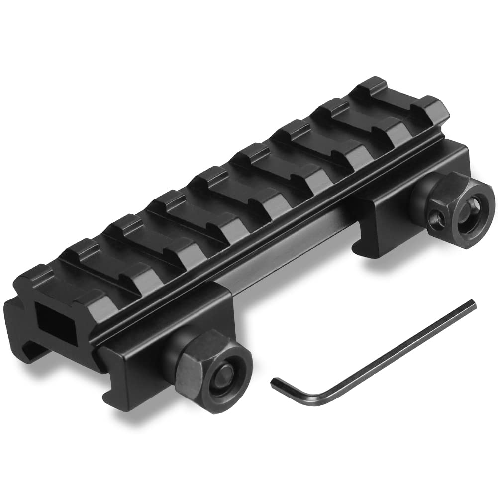 UniqueFire Low Profile 85mm Riser Mount Extension Picatinny Rail Scope Mount Base Adapter
