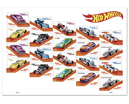 2018 Hot Wheels Forever Stamps by USPS (1 Sheet of 20)