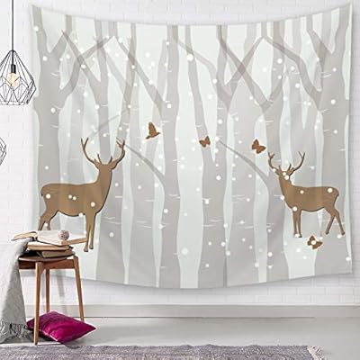 Yiya Serie De Ciervos Tapiz De Pared De Pared Decoracion Sala De