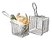 American Metalcraft FRYS443 Stainless Steel Square French Fry Basket Holder, 4-Inch, Silver