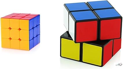 Negi 3x3x3 Speed Cube & 2x2 Black Cube Puzzle Toys