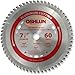Oshlun SBNF-072560 7-1/4-Inch 60 Tooth TCG Saw Blade with 5/8-Inch Arbor (Diamond Knockout) for Aluminum and Non Ferrous Metals primary