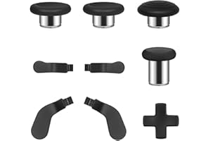 COOLERAGE Metal Paddles Accessories for Xbox Elite Controller Series 2 Core, Thumbsticks Replacement Parts for Elite Series 2 Controller, 9 in 1 Component Pack Includes Replacement Joysticks, D-Pad & Paddles