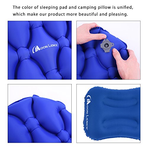 MOON LENCE Sleeping Pad with Camping Pillow for Camping Backpacking Ultralight Compact Air Pad Inflatable Lightweight Sleeping Mat Portable Outdoor Hiking Mattress ...