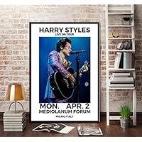 KGIDK Harry Styles World Tour Live Cover History Poster Wall Art Picture Posters and Prints Canvas Painting for Room Home Decor 42X60Cm No Frame