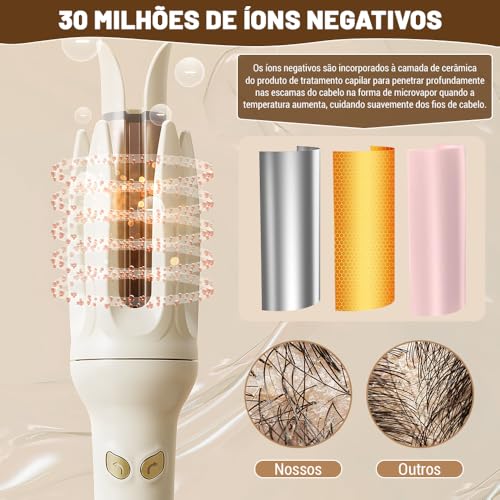 Modelador de Cachos, Branco, 110v-220v, Prancha de Cabelo, Prancha de Cabelo Profissional, Modelador Curves Automatic, Cabeleireiro Em Casa, Cabelo Ondulado, Bonito E Elegante