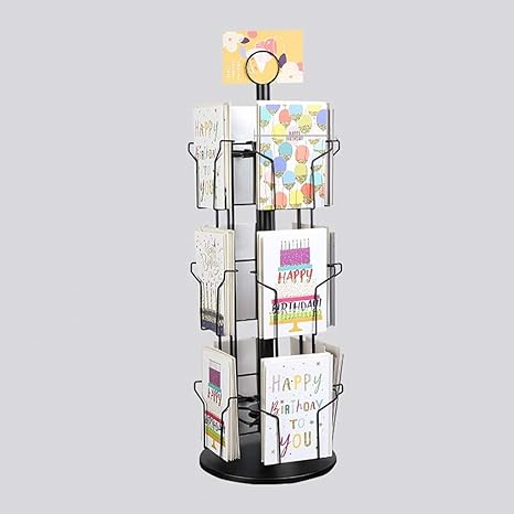 Amazon Cdラック マガジンディスプレイスタンド 360 回転 多機能cdポストカード グリーティングカード ノート A5チラシ W25 H74 5cm用dvdホルダー 郵便局のディスプレイスタンドラック Color Black Cd Dvdラック オンライン通販