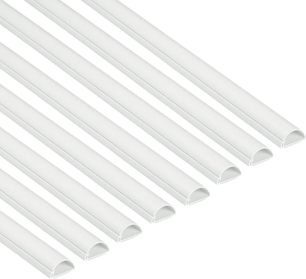 D-Line Mini Cable Trunking 8-Pack 30mm x 15mm 1m White