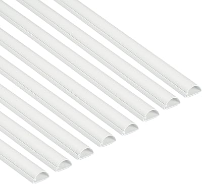 D-Line Mini Cable Trunking 8-Pack 30mm x 15mm 1m White