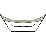 Hamac Avec Support En Acier AMANKA - Pour 1 Personne, Charge 120 Kg - Surface Couchage 190x80 Cm - Intérieur Et Extérieur - 10