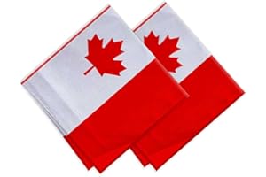 2 Pack Canada Flag Bandanas,Canadian Rectangle Cotton Bandana,Scarf Headband Handkerchief for Face Neck Hockey Sport