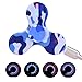 LEEHUR LED Fidget Spinner with Micro-USB Charger EDC Tri Hand Spinner Toy High Speed Stress and Anxiety Relief Toy Camouflage Blue