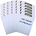 Clipboard Dry Erase Surface 9'' x 12.5'' Letter Size Low Profile Clip Whiteboard (Pack of 30)