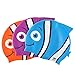 Kids Swim Cap, Fun Design [Silicone] Boys Swim Hats Animal Fish Shaped [Girls Swimming Hats] for Kids (Purple)