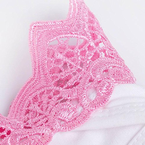 Kehen Newborn Baby Girl 2pcs Valentine's Day Outfit Sleeveless Letter Tutu Dress+Lace Headband (Pink, 3-6 Months) - Thumbnail 2