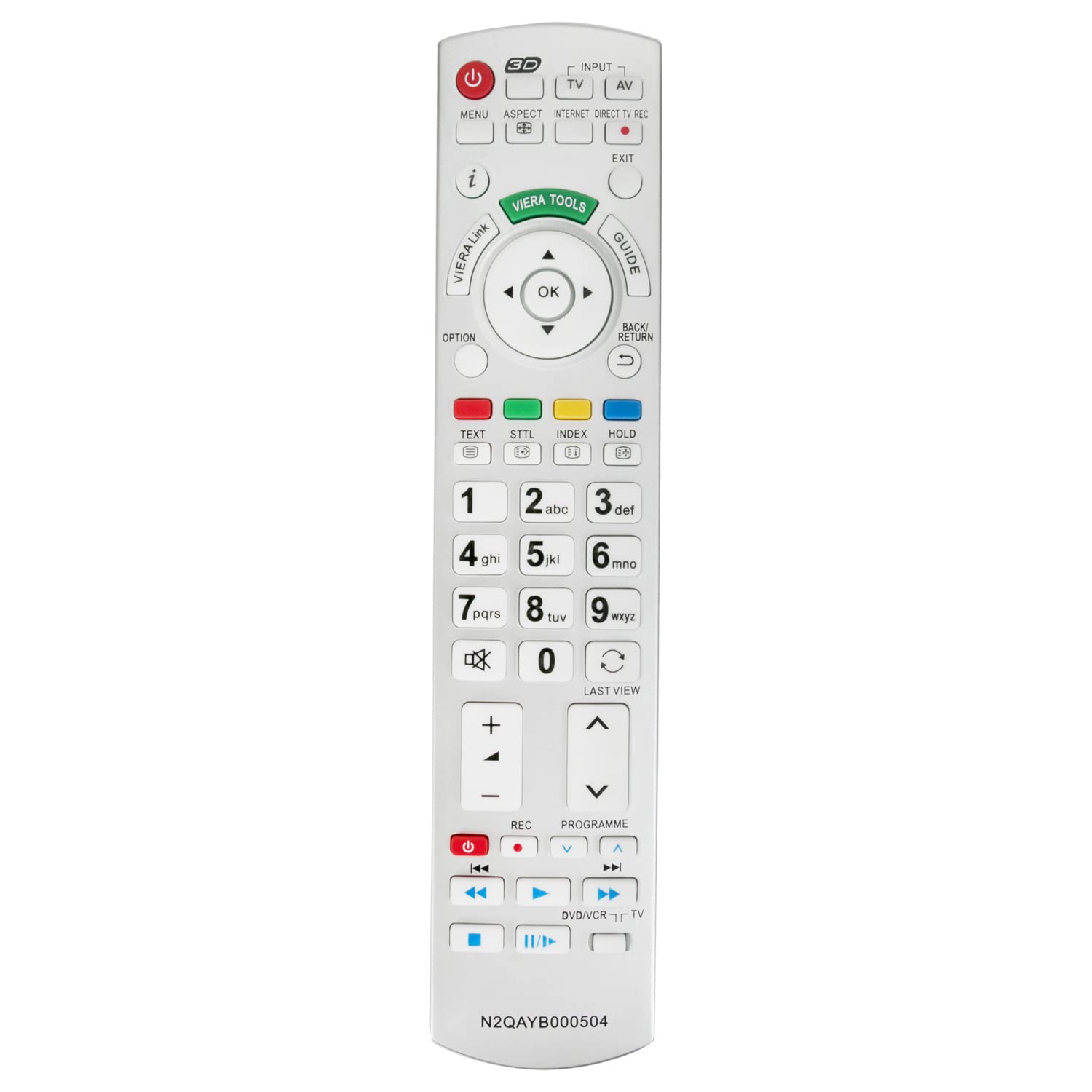 VINABTY Replacement Remote Control N2QAYB000504 Fit for Panasonic Plasma TV TX-P42V20E TX-P50V20E TX-P42V20B TX-P50V20B TX-L32D25E TX-L37D25E TX-L42D25E TX-L32D26BA