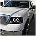 Dual Halo Led Glossy Black Projector Head Lights Made For And Compatible With 2004-2008 F-150 F150 04 05 06 07 08
