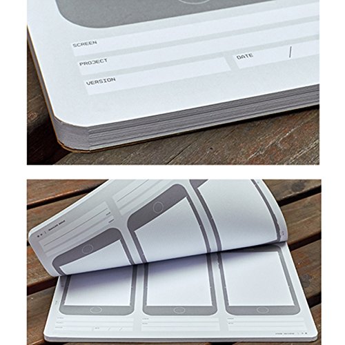 ZZ Lighting Novelty Creative iPhone 6 Draft Drawing Pad for App Design and UI Design (Sketch Pad+Stencil Kit+Pencil) - Thumbnail 7