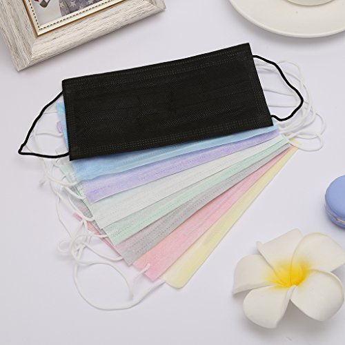 Hacloser 20Pcs/Set Disposable Anti-Dust Masks Medical Surgical Ear Loop Face Mouth Unisex Masks (Pink) - Thumbnail 3