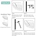 Taozun SUS 304 Stainless Steel Shower Caddy Basket Storage Corner Shelves Bathroom Shelf 2 Tiers Triangular Wall Mounted Brushed