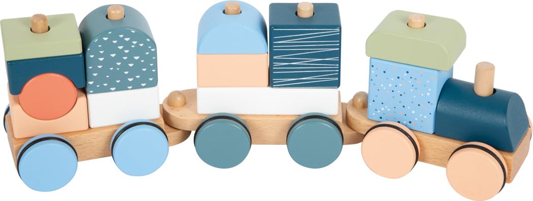 Small Foot Wooden Train Arctic made of FSC® 100%-certified wood, stacking & insert game for ages 1+ yrs, 12449