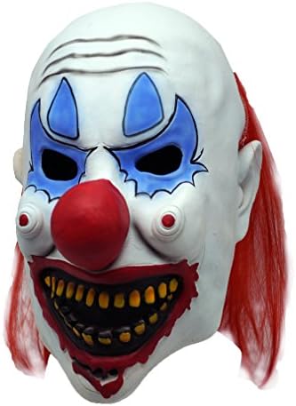 Funny Mask Finder Weird Clown Latex Mask With Red Hair Halloween Costume Prop