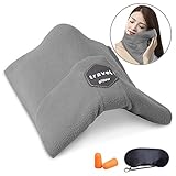 HAOBAIMEI Travel Pillows, Travel Neck Support Wrap, Neck Wrap for Travel Sleep, Travel Scarf Pillow, Soft Neck Travel Pillow, Flight Neck Support Pillow, Best Travel Accessories for Airplanes (Grey)