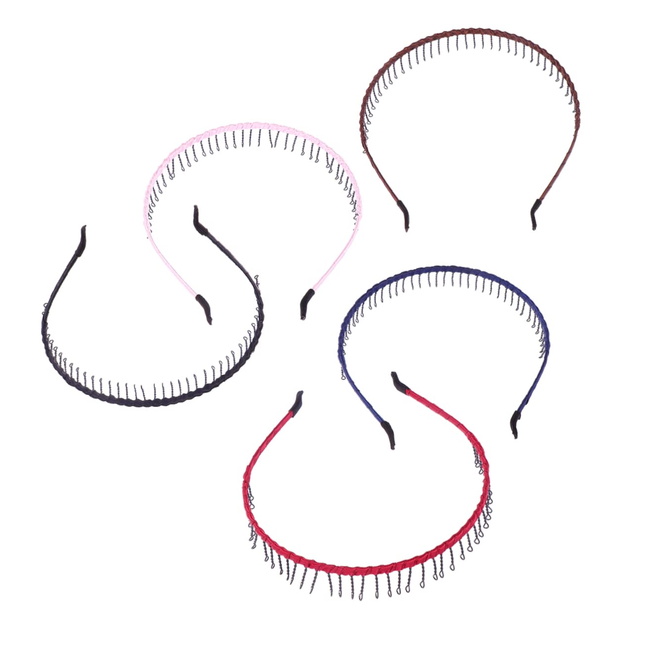 LALAFINA 5 Pcs Makeup Hairband Hairbands for Women's Metal Headbands for Women Sharks Tooth Headband Wavy Spring Wide Teeth Comb Headgear Women Band Toothed