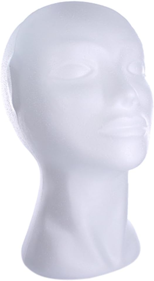 La Fourmi Polystyrene Woman Head 29cm, Fabric, White, standart, VIT252