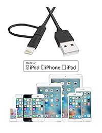 Apple MFi Cable Lightning   skiva usblink Duo 2 en 1 Cable de sincronización y carga (3.2 ft 1 M) con Lightning & MicroUSB para iPhone 6 6S se, iPad Air Mini, Samsung Galaxy S7 (Negro)