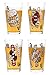 Avery Barn 16 oz Pint Beer Glasses - Casino Night Poker Blackjack Party Supplies Color Changing Playing Card Drinking Pub Glassware - Gift for Him - Set of 4
