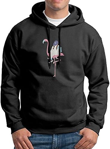 Uolongqus Flamingos And Girls Men's Geek Long Sleeve Hoodie M Black