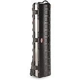 SKB Staff ATA Hard Shell Plastic Golf Travel Case for Cart Bags with 2 Wheels - Heavy-Duty Rolling Club and Driver Carrier for Airline Transport, Impact-Resistant with TSA Locking Latches