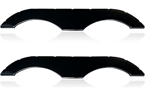 USAMADE KLEARSTAND Black Trailer RV Fender Skirts, Tandem Pair, 70” X 11”, Compatible with most RVs, Campers, and Trailers