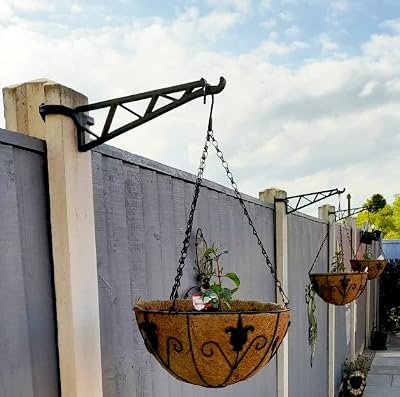 HowseHold Hanging Basket Brackets for Concrete Posts 4 Pack