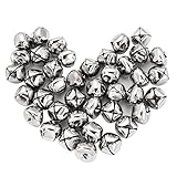 Mudder Silver Jingle Bells Bulk for Festival Decorations DIY Craft, 1 Inch, 40 Pack