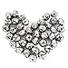 Mudder Silver Jingle Bells Bulk for Festival Decorations DIY Craft, 1 Inch, 40 Pack
