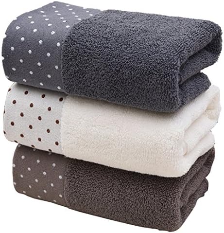 Cotton Hand Towel Set-(3-Pack,14 x 30 inches) Multipurpose Use Towel Set for Bath, Hand, Face, Gym and Spa (dot)