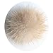 ERaBLe(TM) Shoe Clips for Women Shoes Decoration with Fur pom pom 1 pair (Beige)