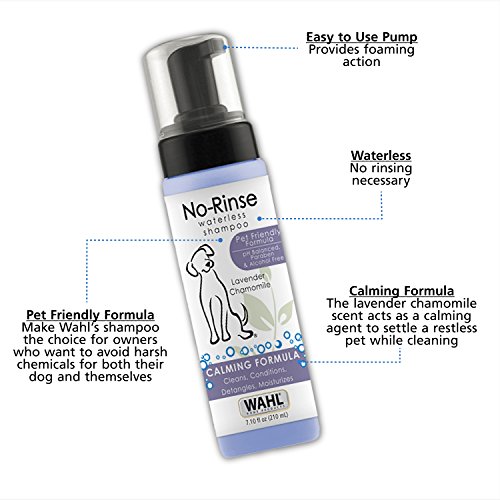 Wahl Pet Friendly No-Rinse Waterless Shampoo, Lavender #820014