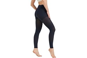 MGANG Medical Compression Pantyhose for Women & Men, Footless Waist High Compression Stockings Opaque, 15-20 mmHg Support Pantyhose, Firm Support Hose for Edema, Varicose Veins, Nursing, Navy Blue XL